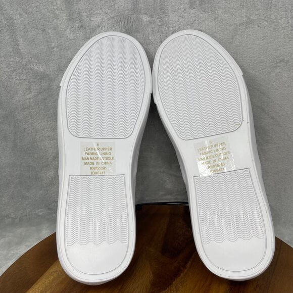 Express Sneakers Mens 11 Light Pink Suede Leather Rubber Bottom Low Top Slip On - Picture 7 of 13